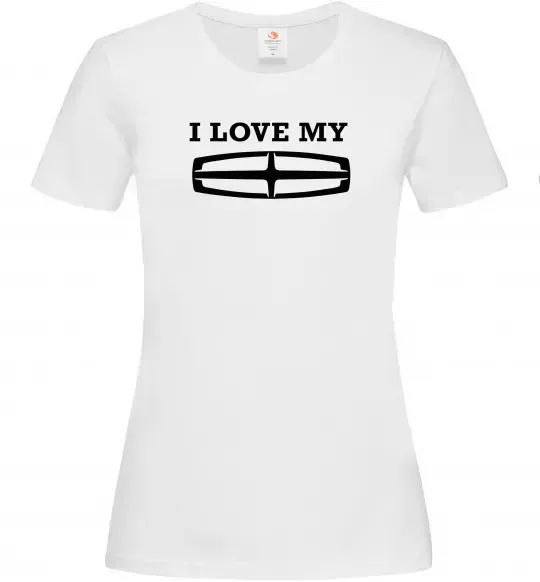 Женская футболка I love my Lincoln Белый фото