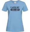 Женская футболка I love my Lincoln Голубой фото