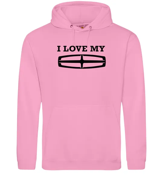 Женская толстовка (худи) I love my Lincoln Розовый фото