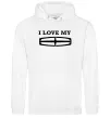Жіноча толстовка (худі) I love my Lincoln Білий фото