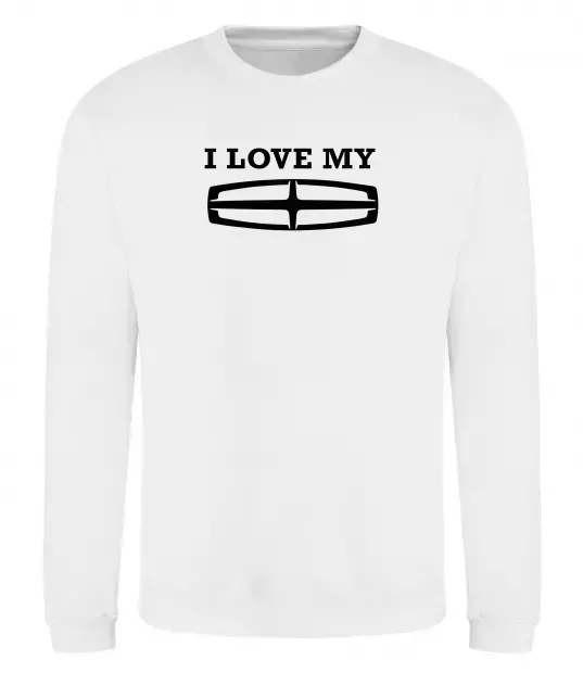 Свитшот I love my Lincoln Белый фото