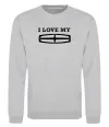 Свитшот I love my Lincoln Серый меланж фото