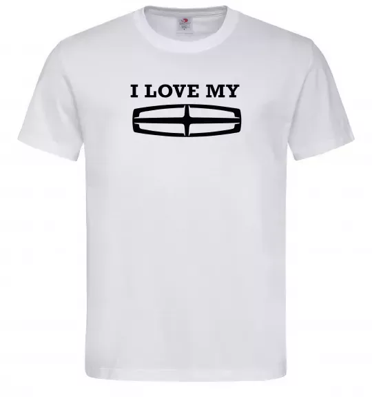 Чоловіча футболка I love my Lincoln Білий фото