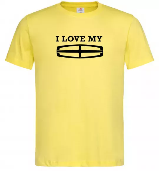 Чоловіча футболка I love my Lincoln Лимонний фото