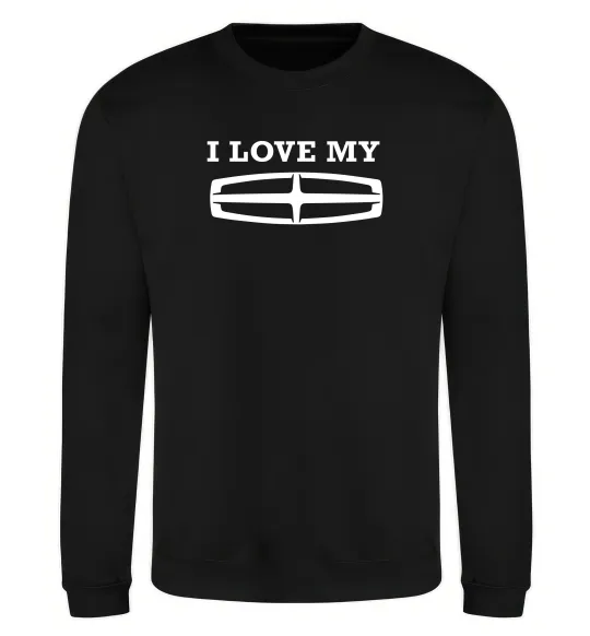 Свитшот I love my Lincoln Черный фото