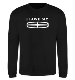Світшот I love my Lincoln Чорний фото