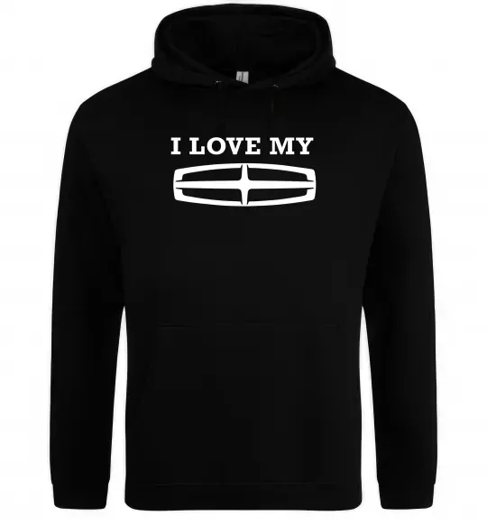 Жіноча толстовка (худі) I love my Lincoln Чорний фото