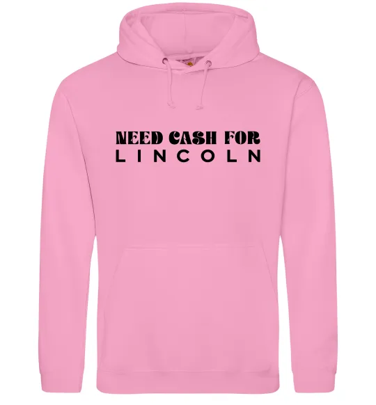 Мужская толстовка (худи) Need cash for Lincoln Розовый фото