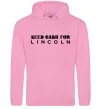 Мужская толстовка (худи) Need cash for Lincoln Розовый фото