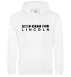 Чоловіча толстовка (худі) Need cash for Lincoln Білий фото
