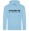 Женская толстовка (худи) Need cash for Lincoln Голубой фото
