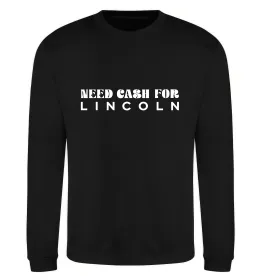 Свитшот Need cash for Lincoln Черный фото