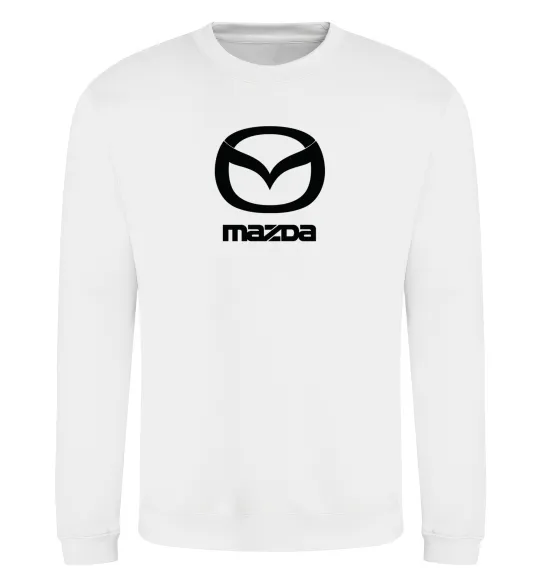 Свитшот Mazda logo та назва Белый фото