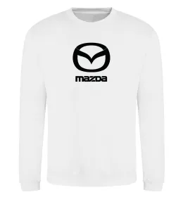Свитшот Mazda logo та назва Белый фото