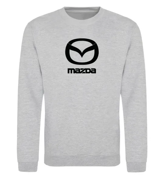 Свитшот Mazda logo та назва Серый меланж фото