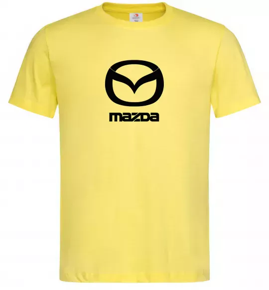 Чоловіча футболка Mazda logo та назва Лимонний фото
