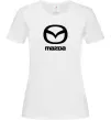 Женская футболка Mazda logo та назва Белый фото