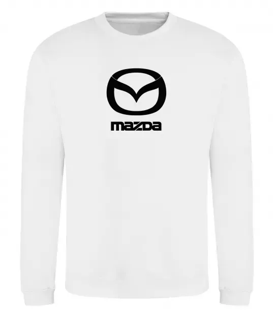 Свитшот Mazda logo та назва Белый фото