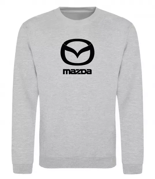Свитшот Mazda logo та назва Серый меланж фото