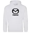 Жіноча толстовка (худі) Mazda logo та назва Сірий меланж фото