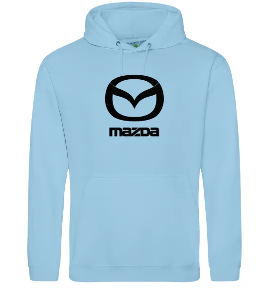 Женская толстовка (худи) Mazda logo та назва Голубой фото