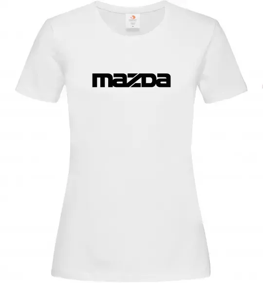 Женская футболка Mazda напис Белый фото