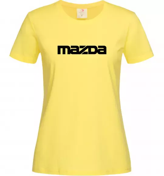 Женская футболка Mazda напис Лимонный фото