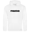 Мужская толстовка (худи) Mazda напис Белый фото
