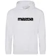 Мужская толстовка (худи) Mazda напис Серый меланж фото