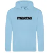 Чоловіча толстовка (худі) Mazda напис Блакитний фото