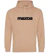 Жіноча толстовка (худі) Mazda напис Пісочний фото