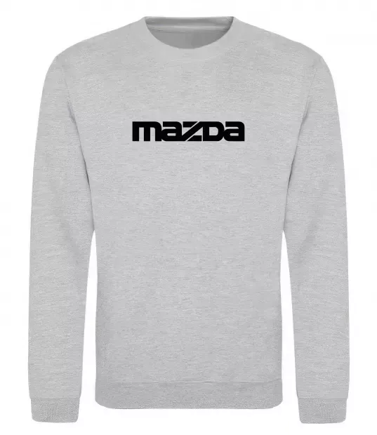 Свитшот Mazda напис Серый меланж фото