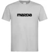 Мужская футболка Mazda напис Серый фото
