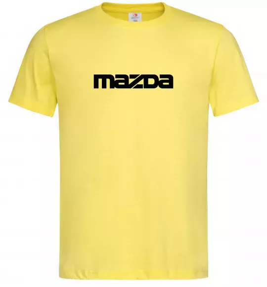 Мужская футболка Mazda напис Лимонный фото