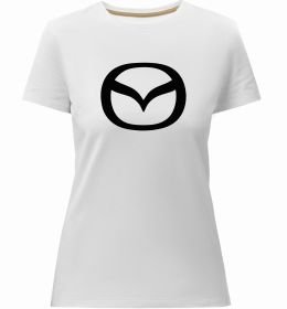 Женская премиум футболка Mazda logo