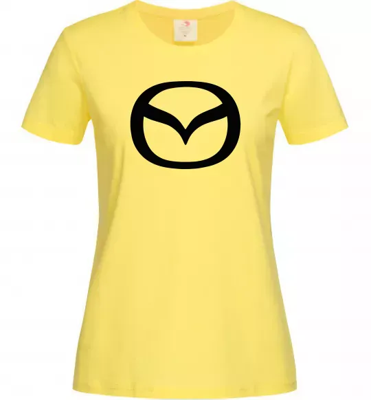 Женская футболка Mazda logo Лимонный фото