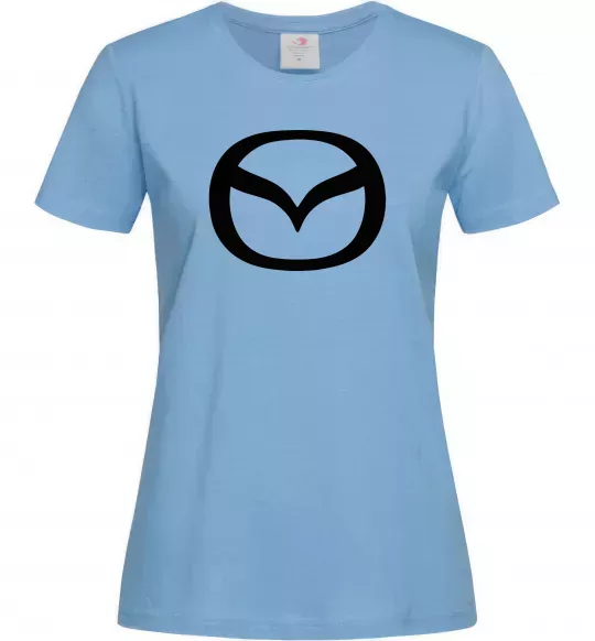 Женская футболка Mazda logo Голубой фото
