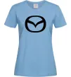 Женская футболка Mazda logo Голубой фото