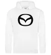 Чоловіча толстовка (худі) Mazda logo Білий фото