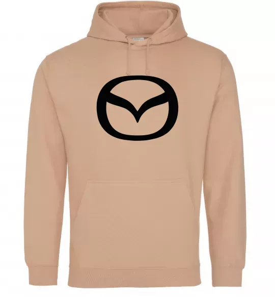 Женская толстовка (худи) Mazda logo Песочный фото