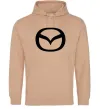 Женская толстовка (худи) Mazda logo Песочный фото
