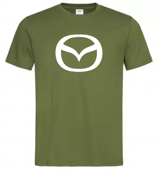 Чоловіча футболка Mazda logo Оливковий фото