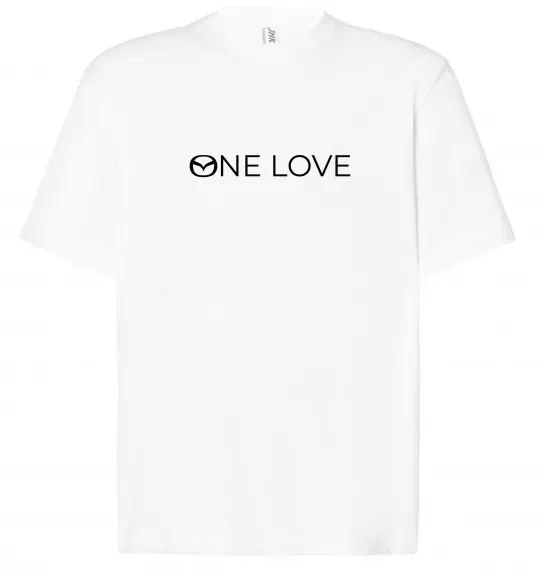 Футболка Оверсайз Mazda one love Білий фото