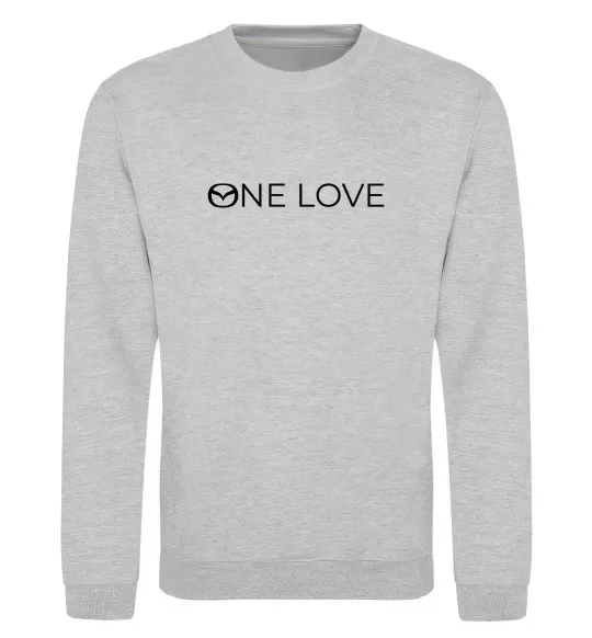 Свитшот Mazda one love Серый меланж фото