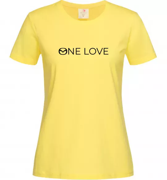 Женская футболка Mazda one love Лимонный фото