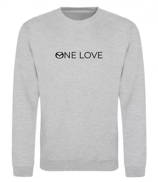 Світшот Mazda one love Сірий меланж фото