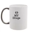 Чашка с цветной ручкой Mazda my drugs Серебро фото
