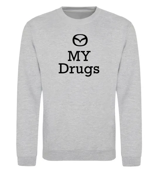 Свитшот Mazda my drugs Серый меланж фото