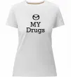 Женская премиум футболка Mazda my drugs Белый Женская премиум футболка Mazda my drugs Белый фото