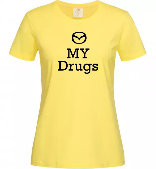 Женская футболка Mazda my drugs Лимонный фото